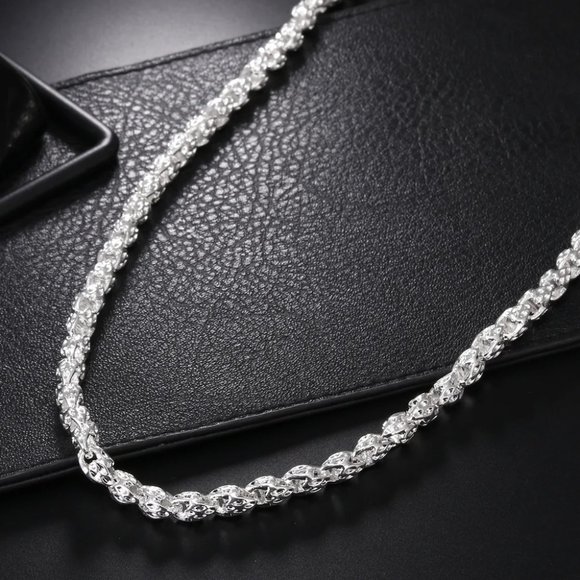 Fashion Jewelry Other - Stunning 24 Inch Diamond Cut Rope Chain 5mm Thick